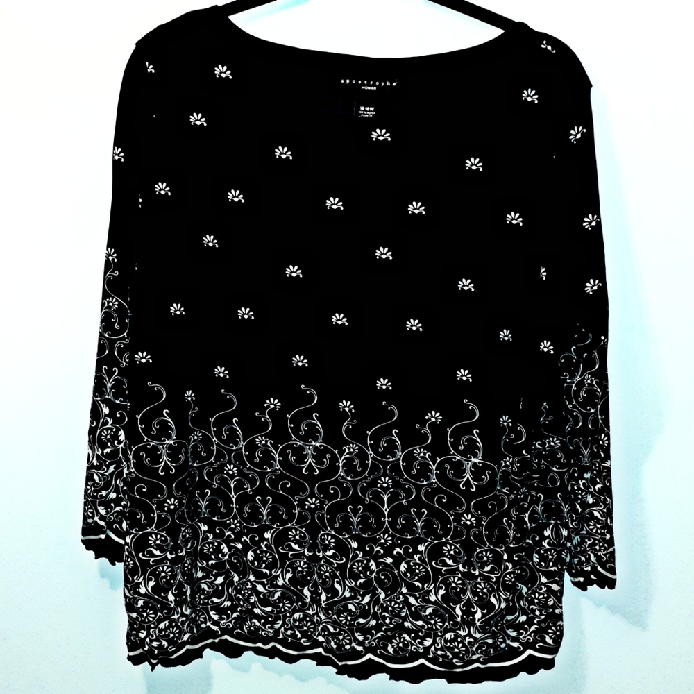 Apostrophe chiffon tunic